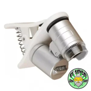 lupa 60x con luz led y clip para celular